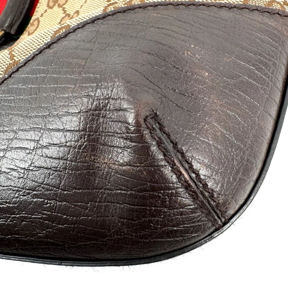 Authentic Gucci GG Shoulder Bag Sherry Line Horsebit Brown - Picture 7 of 9